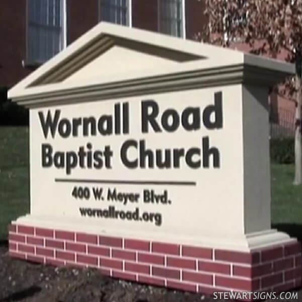 Church Sign for Wornall Road Baptist Church