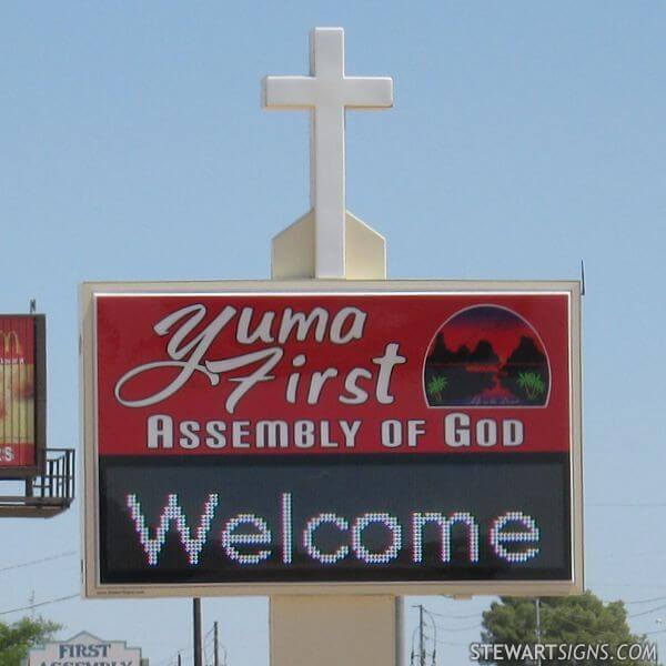 Church Sign for Yuma First Assembly of God Yuma AZ