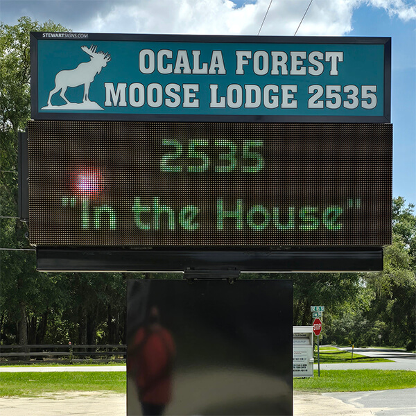 Civic Sign for Moose Lodge 2535