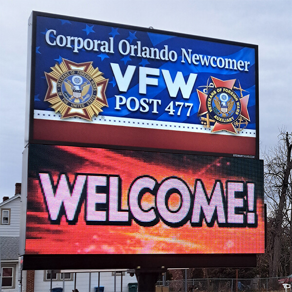 Civic Sign for VFW Post 477