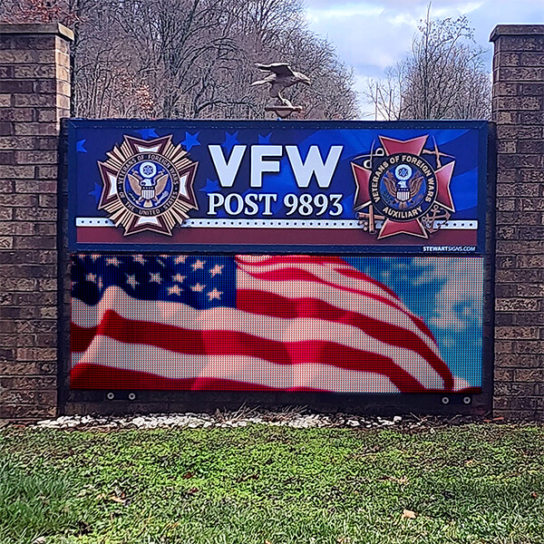 Civic Sign for Veterans of Foreign Wars Post 9893