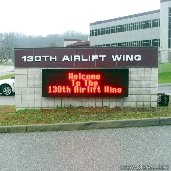 Military Sign for 130th Air Lift Wing