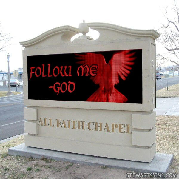 Military Sign for All Faith Chapel