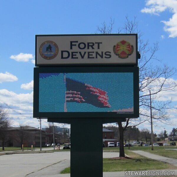 Military Sign for Main Gate - Fort Devens