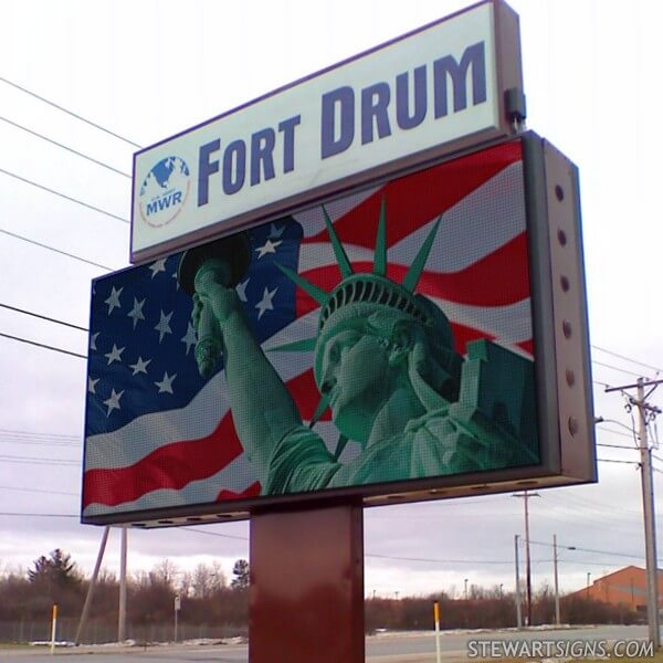 Military Sign for Recreation - Fort Drum