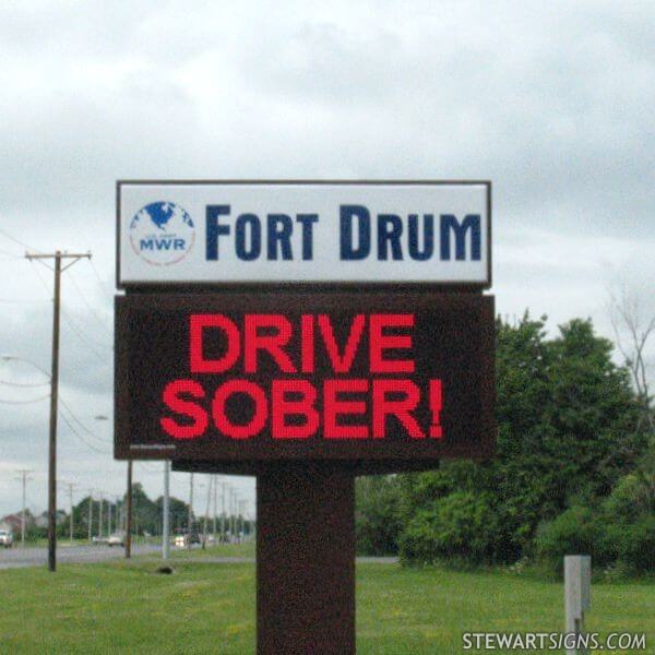 Military Sign for Fort Drum MWR