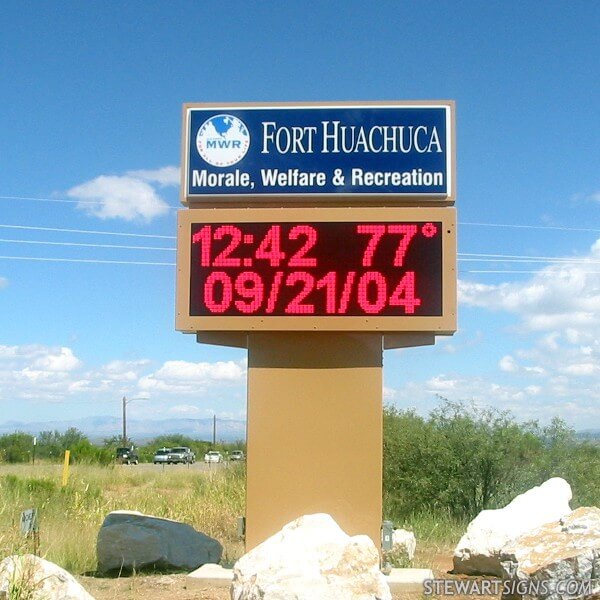 Military Sign for Fort Huachuca MWR