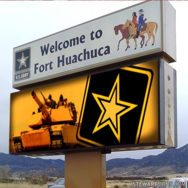 Military Sign for Fort Huachuca MWR