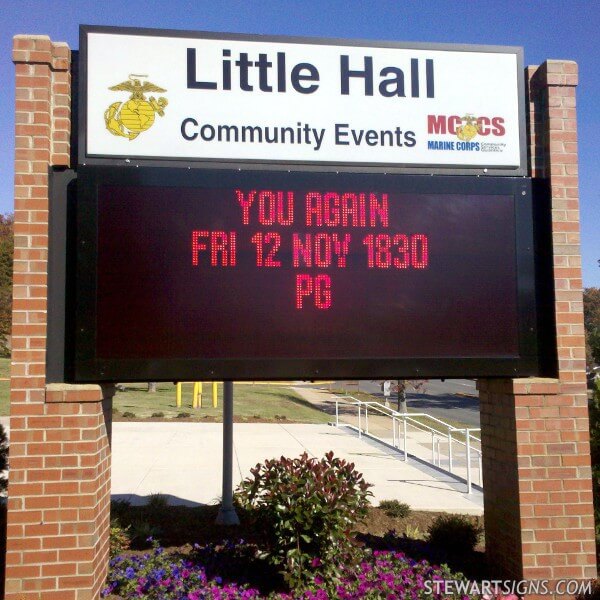 Military Sign for Theatre Marine Corp Base Quantico