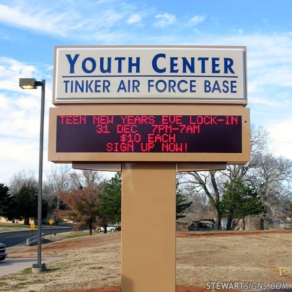 Military Sign for Youth Center