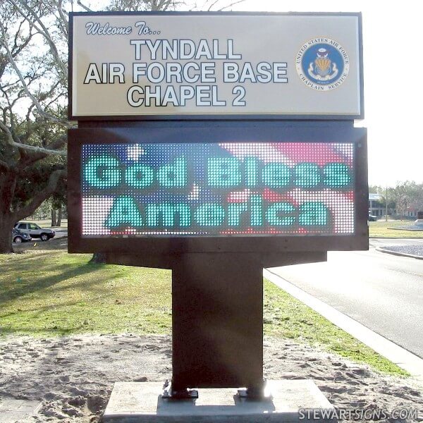 Military Sign for Tyndall AFB - Base Chapel 2 - Tyndall A F B, FL