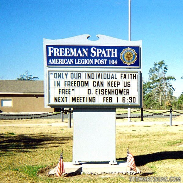 Civic Sign for American Legion Post 104