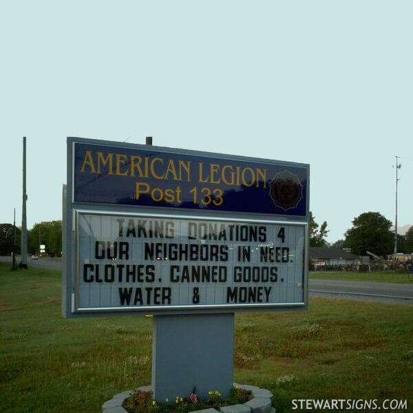 Civic Sign for American Legion Post 133