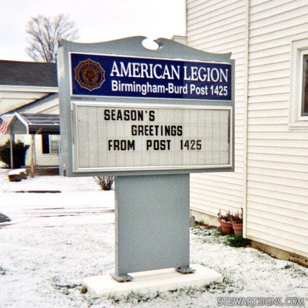 Civic Sign for American Legion Post 1425