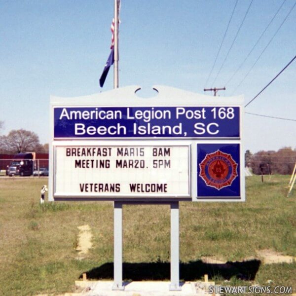 Civic Sign for American Legion Post 168