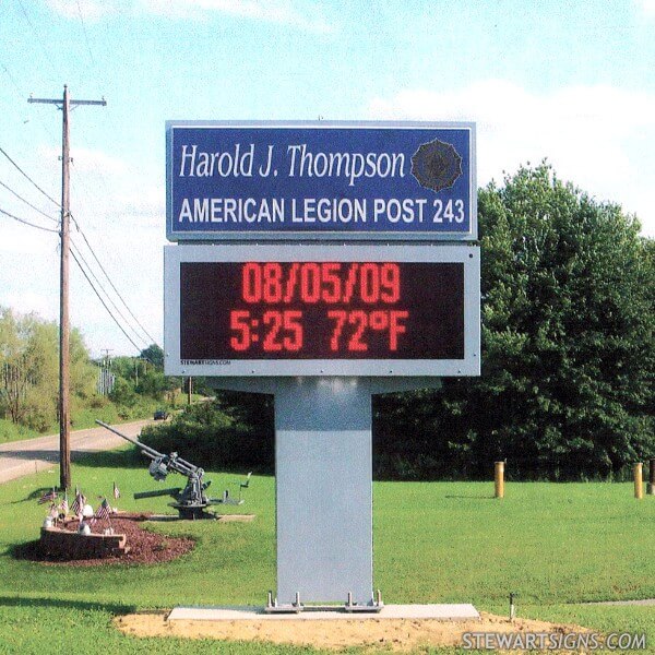 Civic Sign for American Legion Post 243