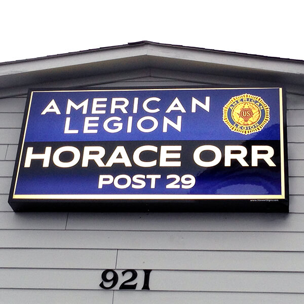 Civic Sign for American Legion Horace Orr Post 29