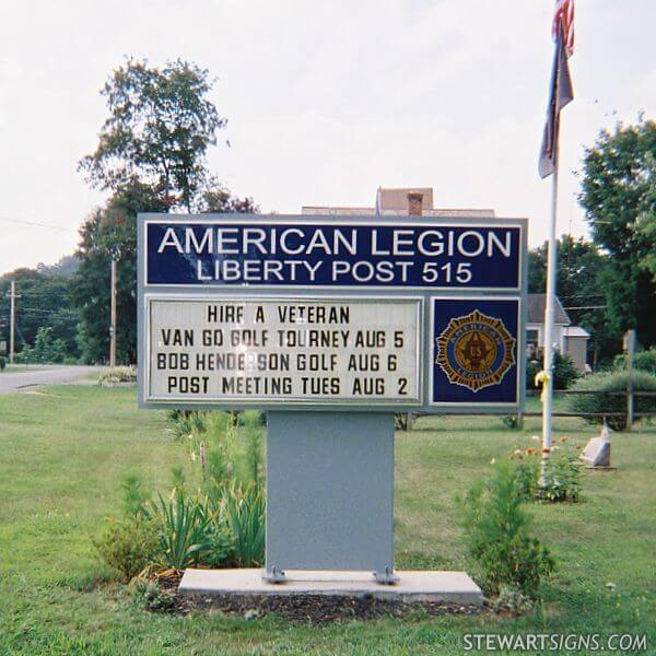 Civic Sign for American Legion Post 515