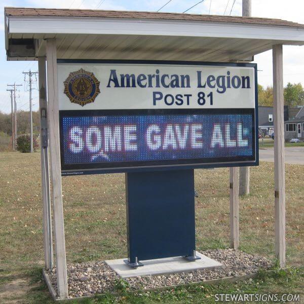 Civic Sign for American Legion Post 81