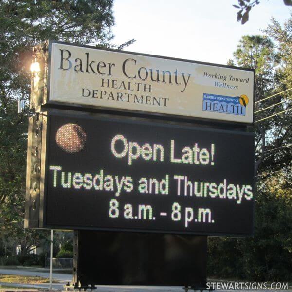 Municipal Sign for Baker County Health Department