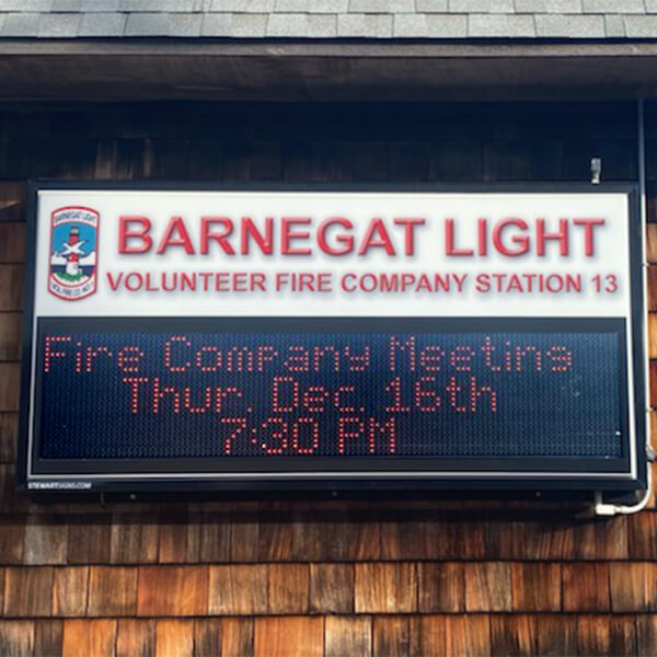 Municipal Sign for Barnegat Light Volunteer Fire Company