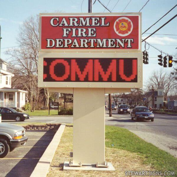 Municipal Sign for Carmel Fire Department