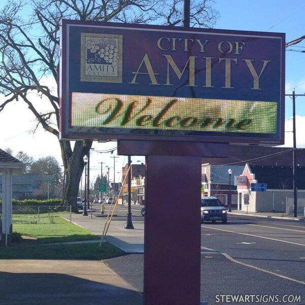 Municipal Sign for City of Amity