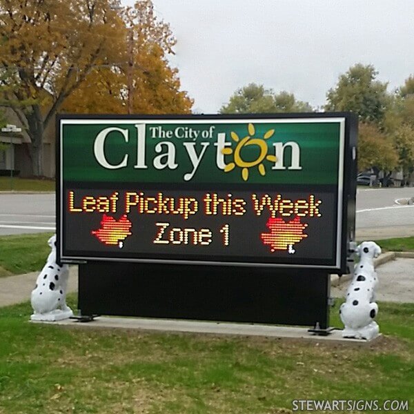 Municipal Sign for City of Clayton Englewood OH