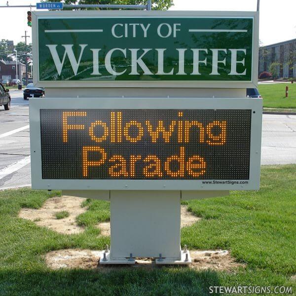 Municipal Sign for City of Wickliffe