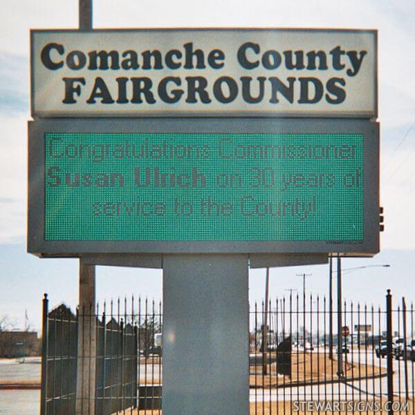 Municipal Sign for Comanche County Fairgrounds