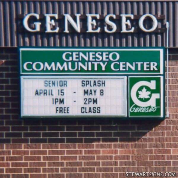 Municipal Sign for Geneseo Community Park District