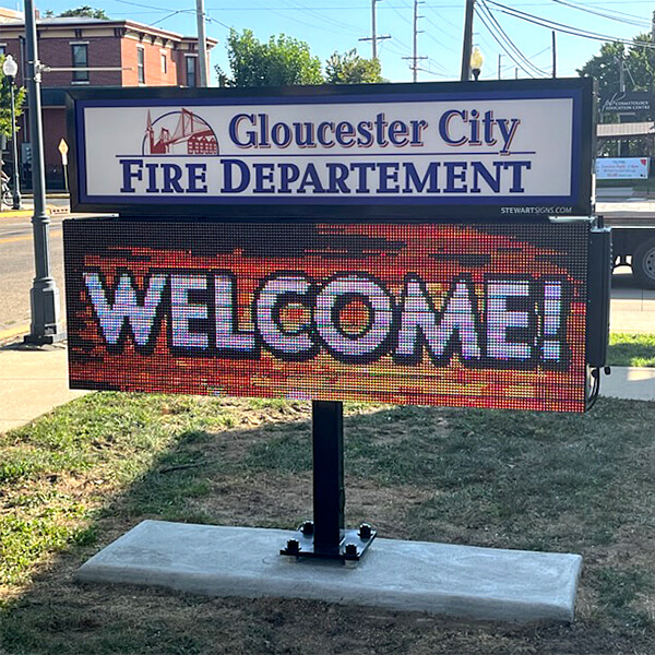 Municipal Sign for Gloucester City Fire Department