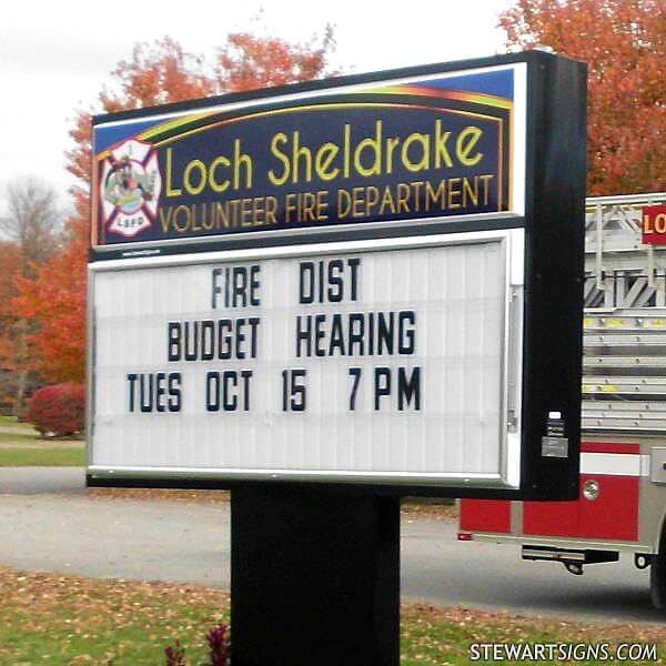 Municipal Sign for Loch Sheldrake Fire District