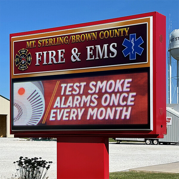 Municipal Sign for Mt. Sterling / Brown County Fire Department