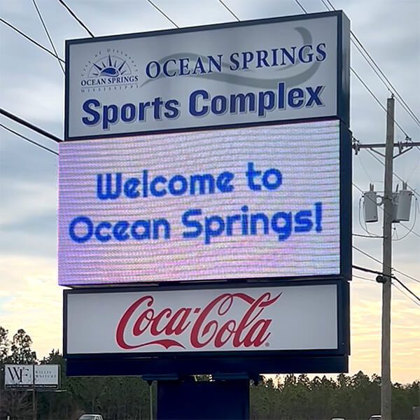 Municipal Sign for Ocean Springs Parks and Recreation