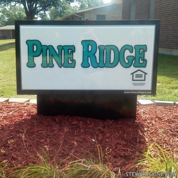 Municipal Sign For Pine Ridge - Topeka Housing Authority Ks