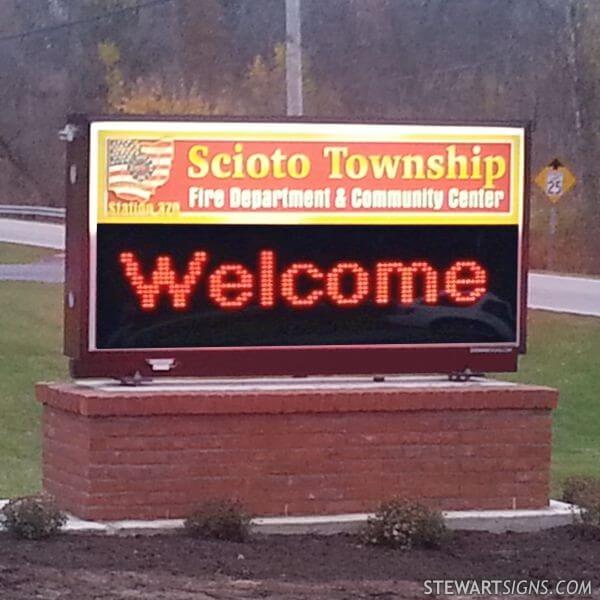 Municipal Sign for Scioto Township Fire Department