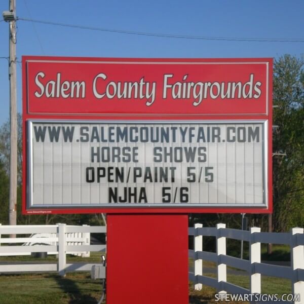 Municipal Sign for Salem County Fair Pilesgrove, NJ