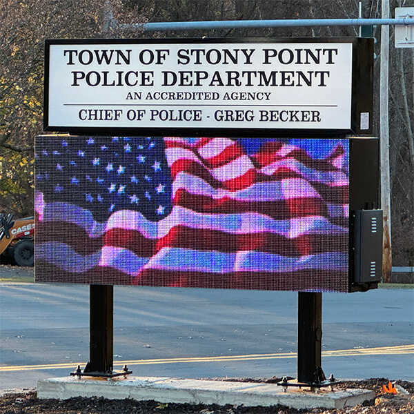 Municipal Sign for Stony Point Police Department