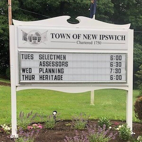 Municipal Sign For Town Of New Ipswich New Ipswich Nh