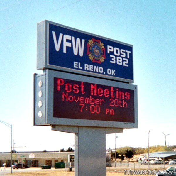 Civic Sign for Veterans of Foreign Wars Post 382