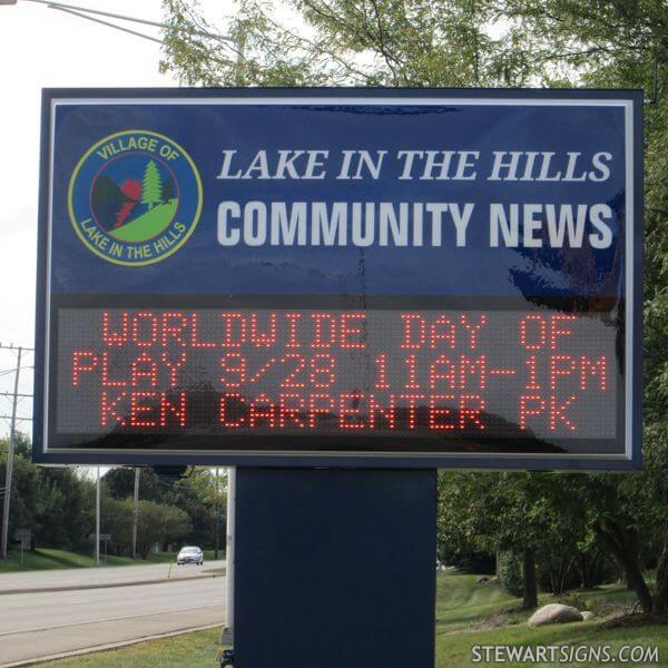 Municipal Sign for Village of Lake in the Hills