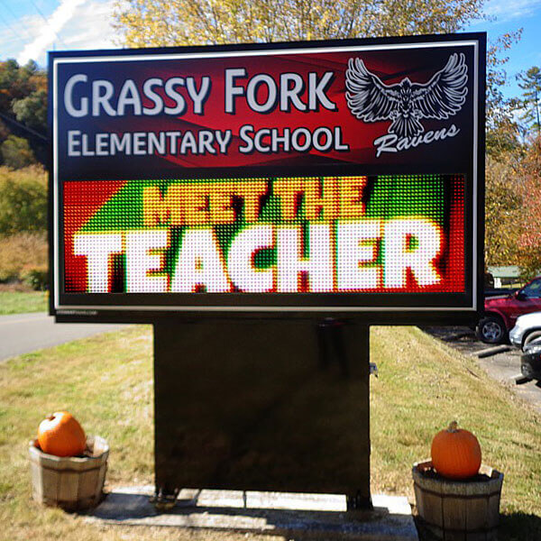 School Sign for Grassy Fork Elementary School