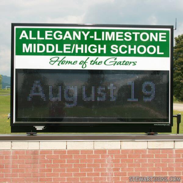 School Sign for Allegany - Limestone Central School District