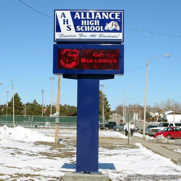 School Sign for Alliance High School