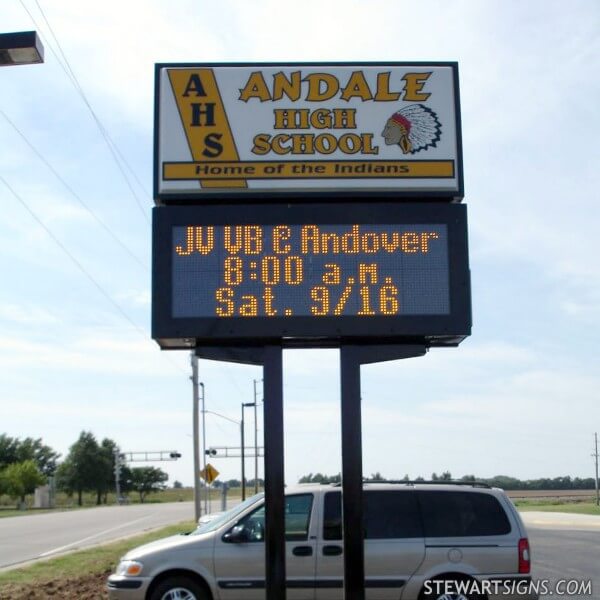 School Sign for Andale High School