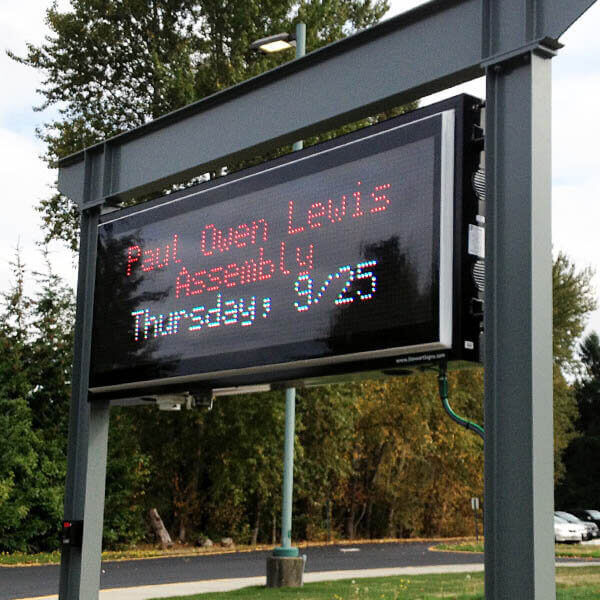 School Sign for Apollo Elementary School