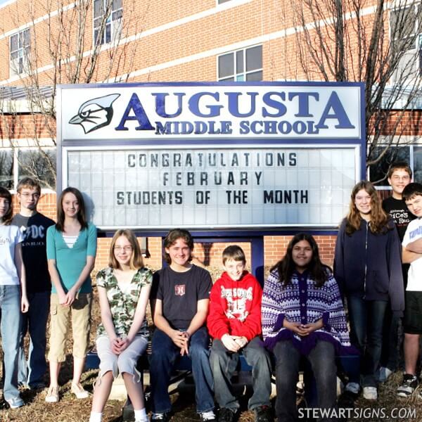 School Sign for Augusta Middle School