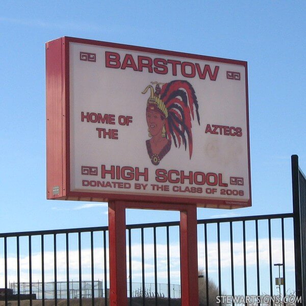 School Sign for Barstow High School