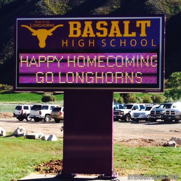 School Sign for Basalt High School